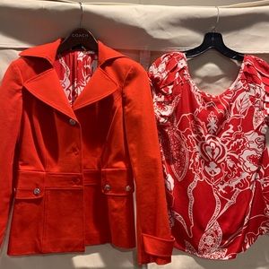 Jacket and blouse by St John